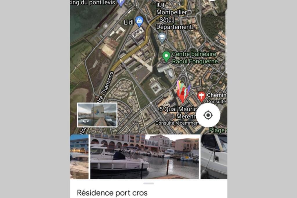 Studio Climatise Classe 2 Dans Marina Proche Mer Et Etang - Lit Wifi Fibre Et Parking Prive Sète Exterior foto